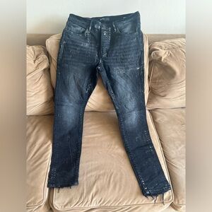 Purple Brand denim skinny black jean with silver  men size 31 brand new